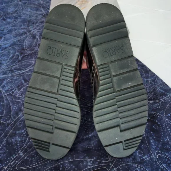 Gently worn Franco Sarto Gunmetal Autumn oxfords, 7.5 - Picture 8 of 10